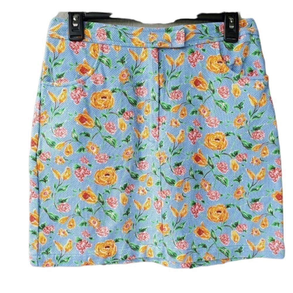 Tommy Hilfiger Blue Floral Retro Skirt 8
